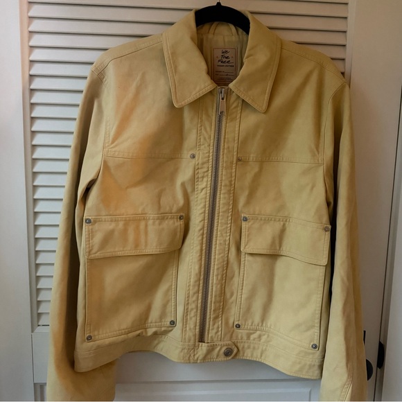 Free People Light Yellow Blair Faux Suede Jacket - Picture 6 of 7